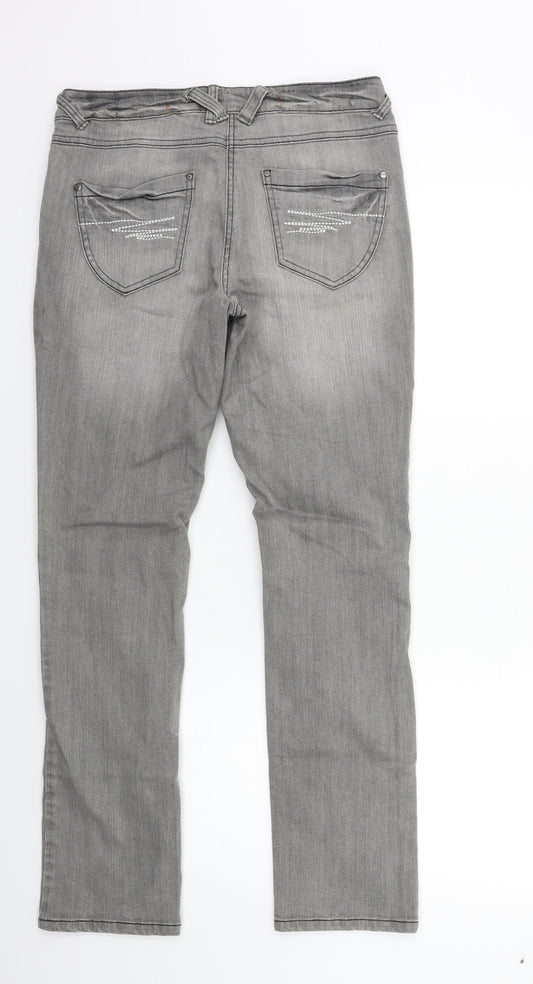 Preworn Mens Grey Denim Skinny Jeans Size 30 in L29 in