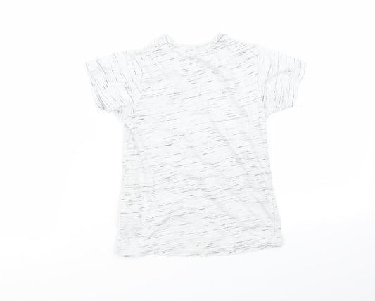 Matalan Girls Grey Striped Basic T-Shirt Size 4-5 Years
