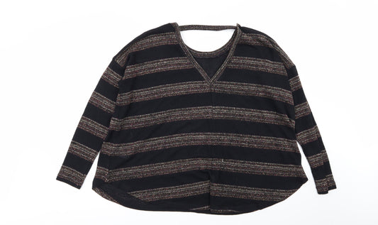 NEXT Womens Multicoloured Striped Basic T-Shirt Size 8