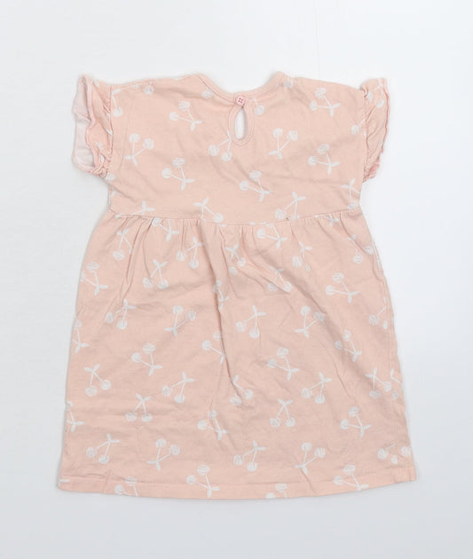 George Girls Beige T-Shirt Dress Size 12-18 Months