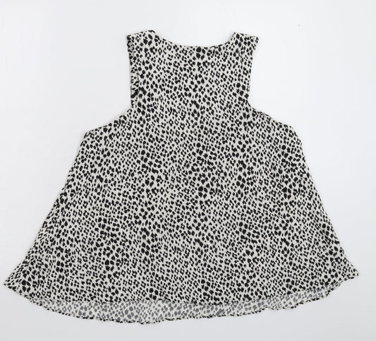 Zara Womens Multicoloured Animal Print Basic Blouse Size S