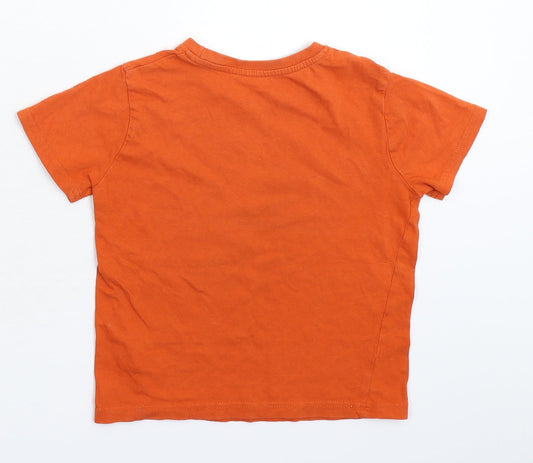 Primark Boys Orange Basic T-Shirt Size 5-6 Years