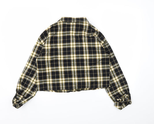 New Look Girls Multicoloured Check Basic T-Shirt Size 14 Years