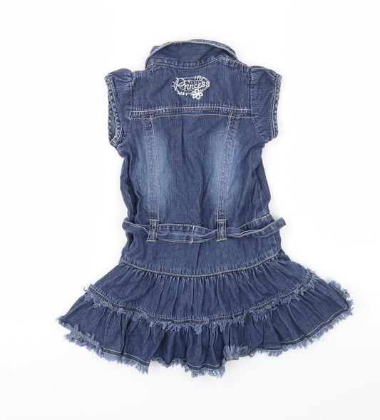 M&S Girls Blue Fit & Flare Size 12-18 Months