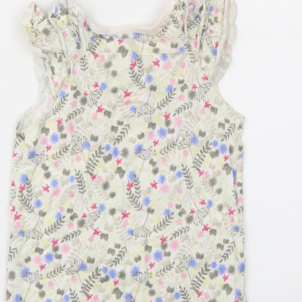 George Girls Multicoloured Floral Basic T-Shirt Size 5-6 Years