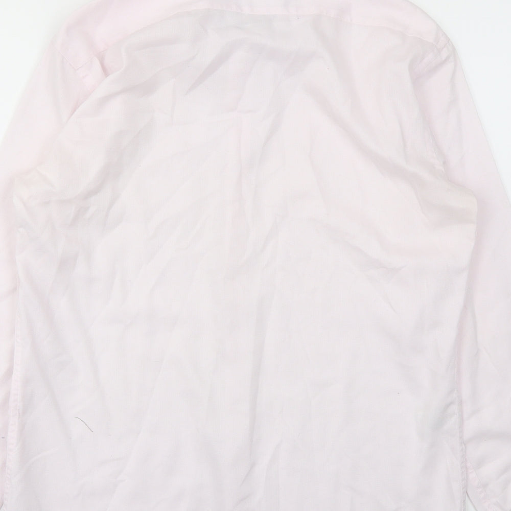 M&S Mens Pink Button-Up Size 15.5