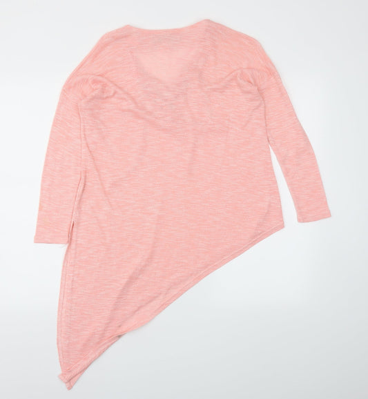 Qued london Womens Beige Basic T-Shirt Size S
