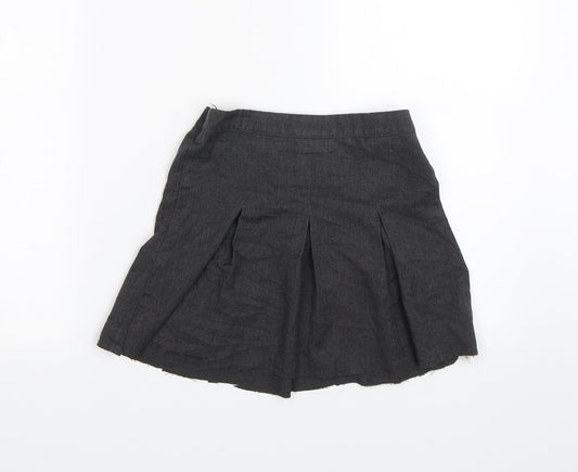 George Girls Grey Pleated Skirt Size 6-7 Years
