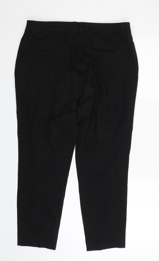 NEXT Womens Black Trousers Size 12 L25 in