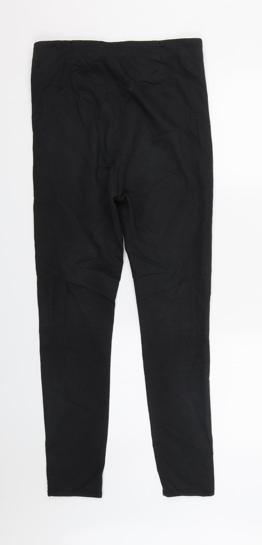 H&M Womens Black Denim Skinny Jeans Size 12 L28 in