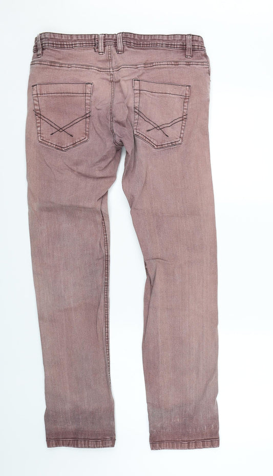 D-Struct Womens Pink Denim Straight Jeans Size 30 L28.5 in