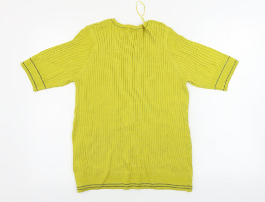 Marks and Spencer Womens Yellow Pullover Jumper Size 16