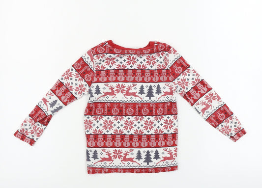 Primark Boys Red Geometric Basic T-Shirt Size 3-4 Years