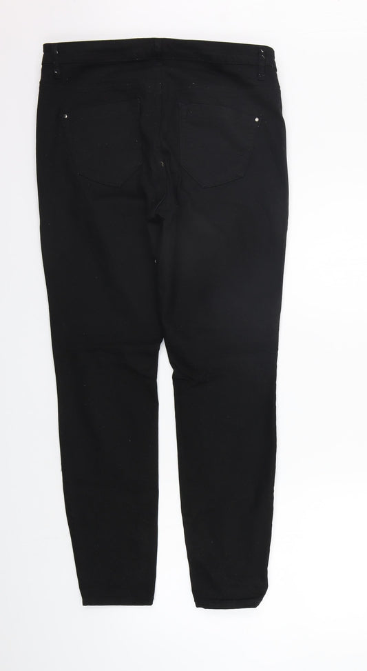 Yessica Womens Black Straight Jeans Size 12 L28 in