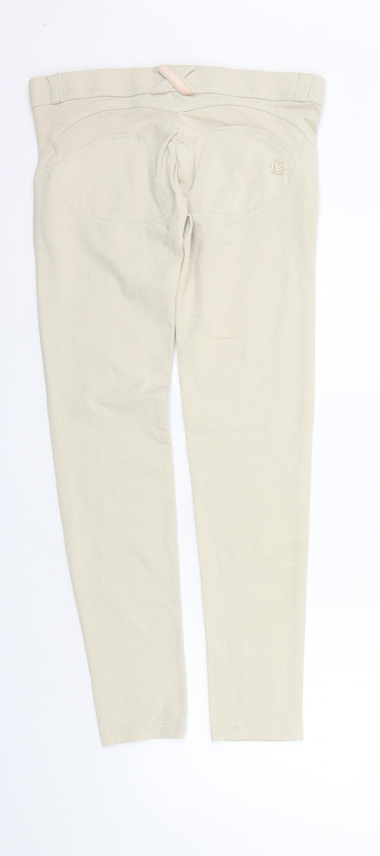 Yessica Womens Beige Trousers Size 10 L25 in - Elastic Waist Band
