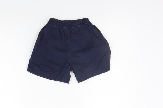 George Girls Blue Chino Shorts Size 4-5 Years - Elastic Waist Band