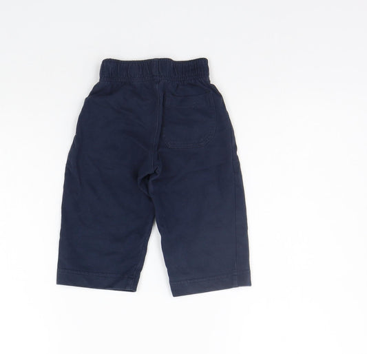 George Girls Blue Sweatpants Trousers Size 6-9 Months - Elastic Waist Band