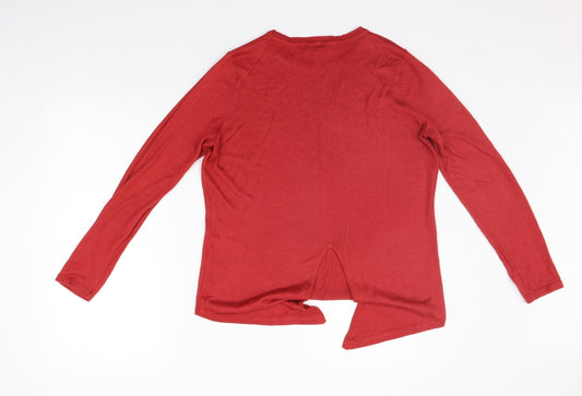 Very Womens Red Basic T-Shirt Size 16