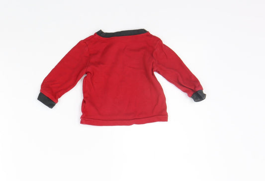George Girls Red Basic T-Shirt Size 3-6 Months