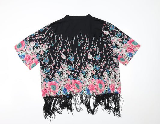 B. You Womens Multicoloured Floral Cardigan Jumper Size S