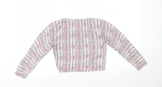 NEXT Womens Multicoloured Cropped T-Shirt Size 8