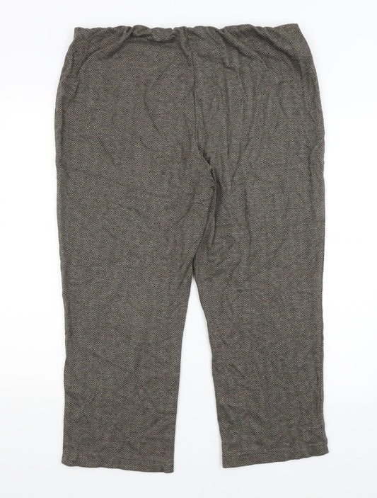 Classics Womens Brown Cropped Trousers Size 18 L26 in