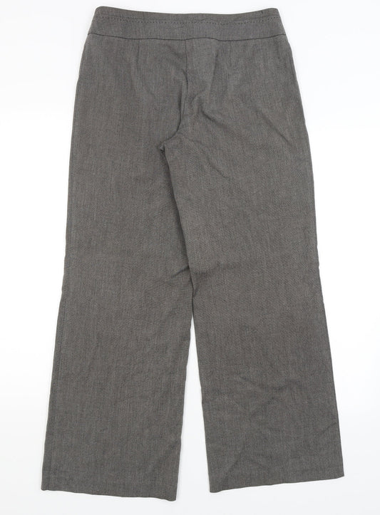 M&S Womens Grey Dress Pants Trousers Size 10 L28 in