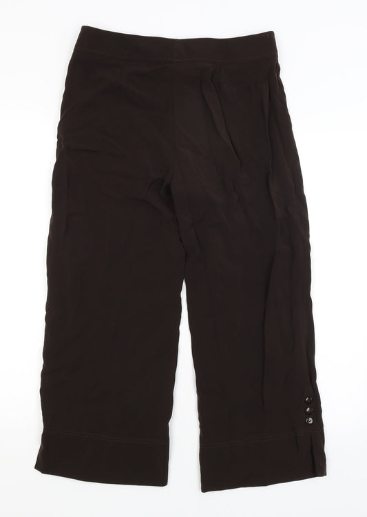 Gold Womens Brown Cropped Trousers Size 10 L22 in