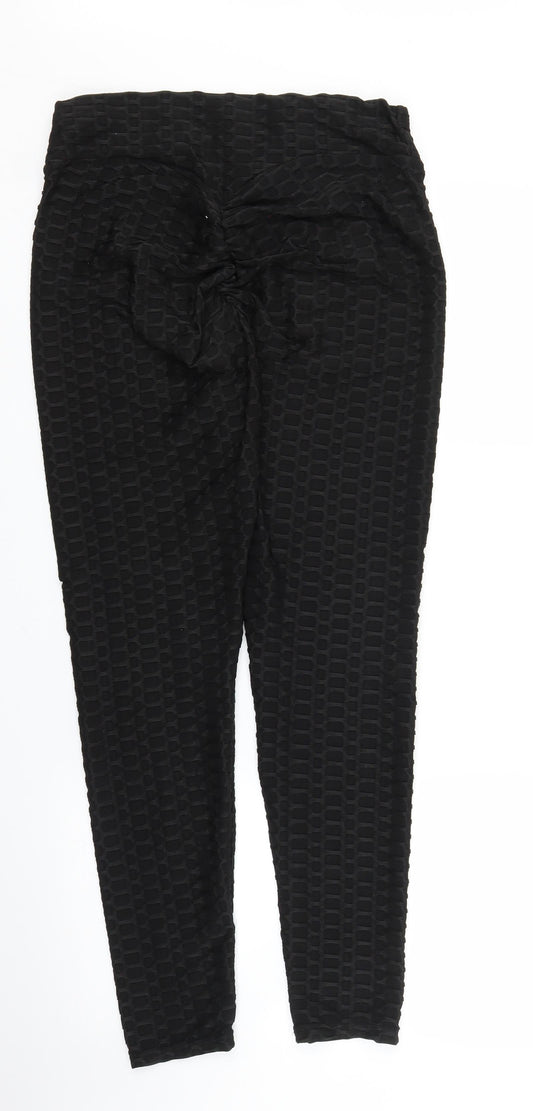 Preworn Womens Black Carrot Trousers Size L L27 in