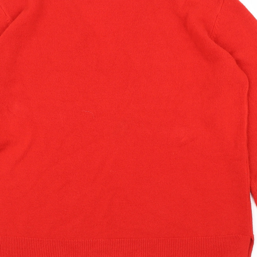 M&S Womens Red Pullover Jumper Size 12
