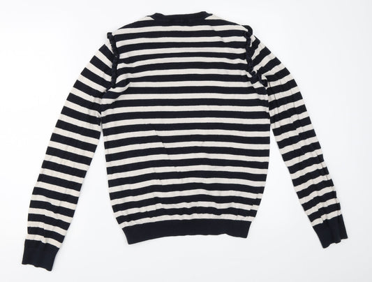 Dorothy Perkins Womens Blue Striped Pullover Jumper Size 10