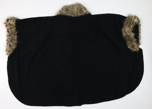 Preworn Womens Black Fleece Cape Jumper One Size
