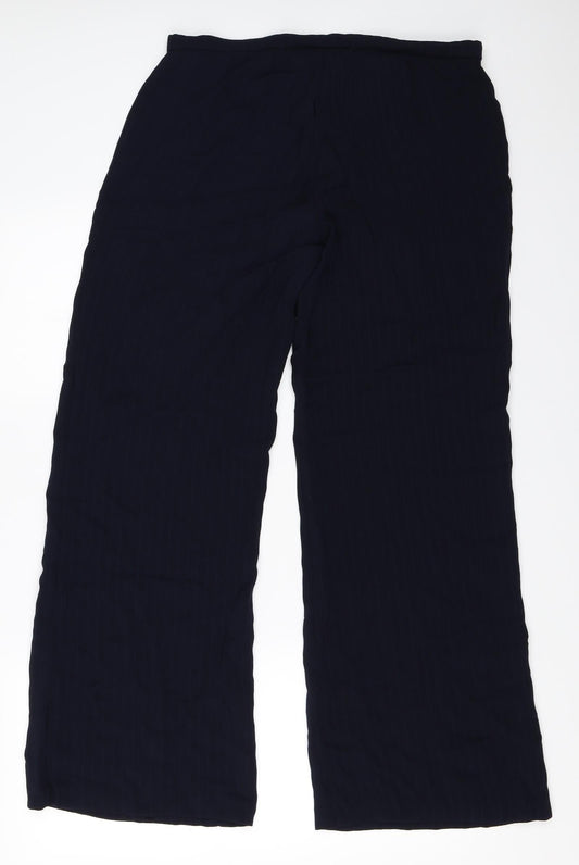 Marks and Spencer Womens Blue Trousers Size 14 L29.5 in