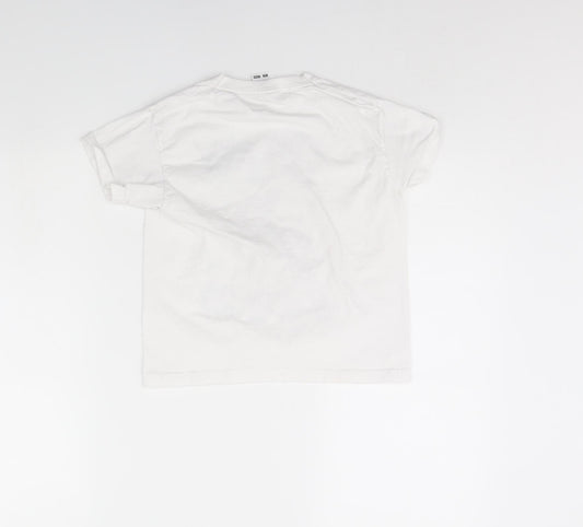 Fruit of the Loom Boys White Basic T-Shirt Size 5 Years - Comic Print