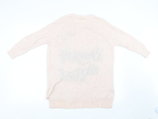 River Island Womens Pink Pullover Sweatshirt Size 6 - chrismas