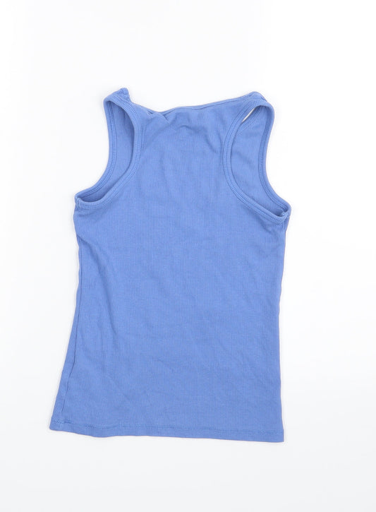 NEXT Girls Blue Basic T-Shirt Size 7 Years