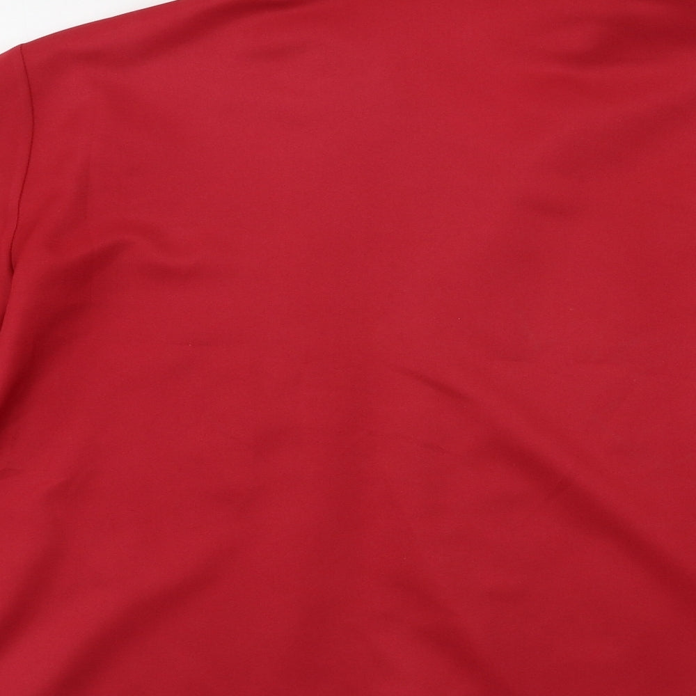 M&S Womens Red Basic Button-Up Size 14