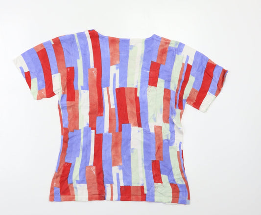 Kaleidoscope Womens Multicoloured Striped Basic T-Shirt Size 14