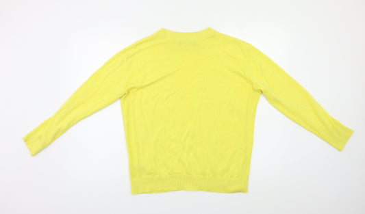 M&S Womens Yellow Pullover Jumper Size S