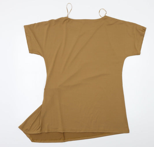 Damart Womens Beige Basic Blouse Size 16