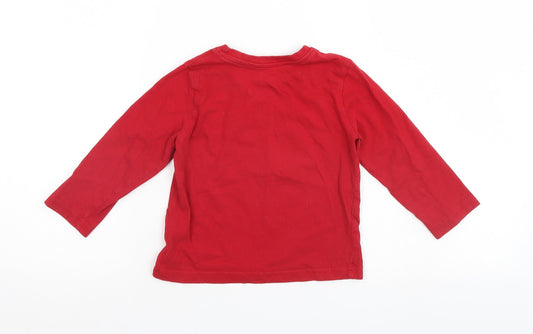 Primark Boys Red Pullover Jumper Size 2-3 Years