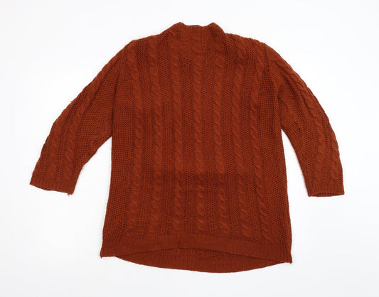 Preworn Womens Orange Henley Jumper Size M