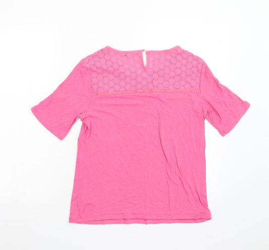 Classic Womens Pink Basic T-Shirt Size M