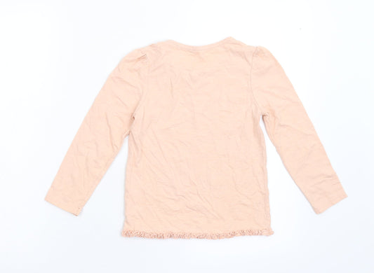 George Girls Orange Basic T-Shirt Size 5-6 Years