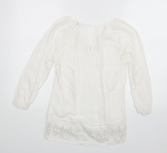 Warehouse Womens White Basic Blouse Size 6