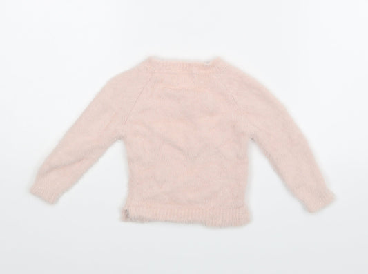 Primark Girls Pink Pullover Jumper Size 6-9 Months