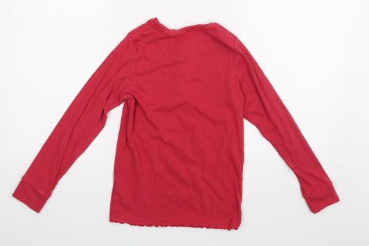 NEXT Girls Red Rayon Basic Blouse Size 9 Years - Smile lots