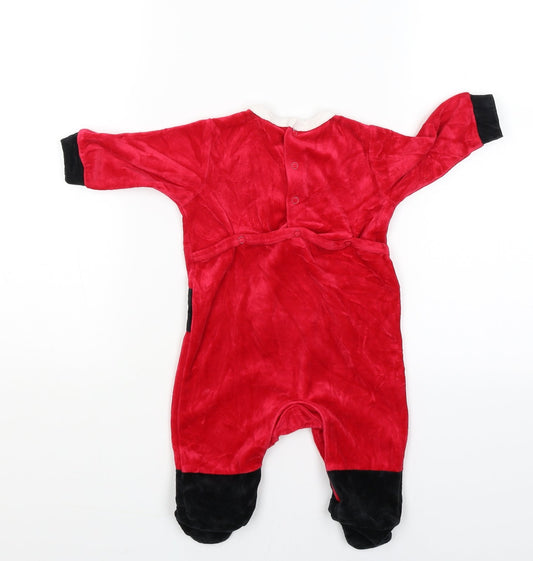 Santas little Helper Boys Red Romper One-Piece Size 3-6 Months - Santa Suit