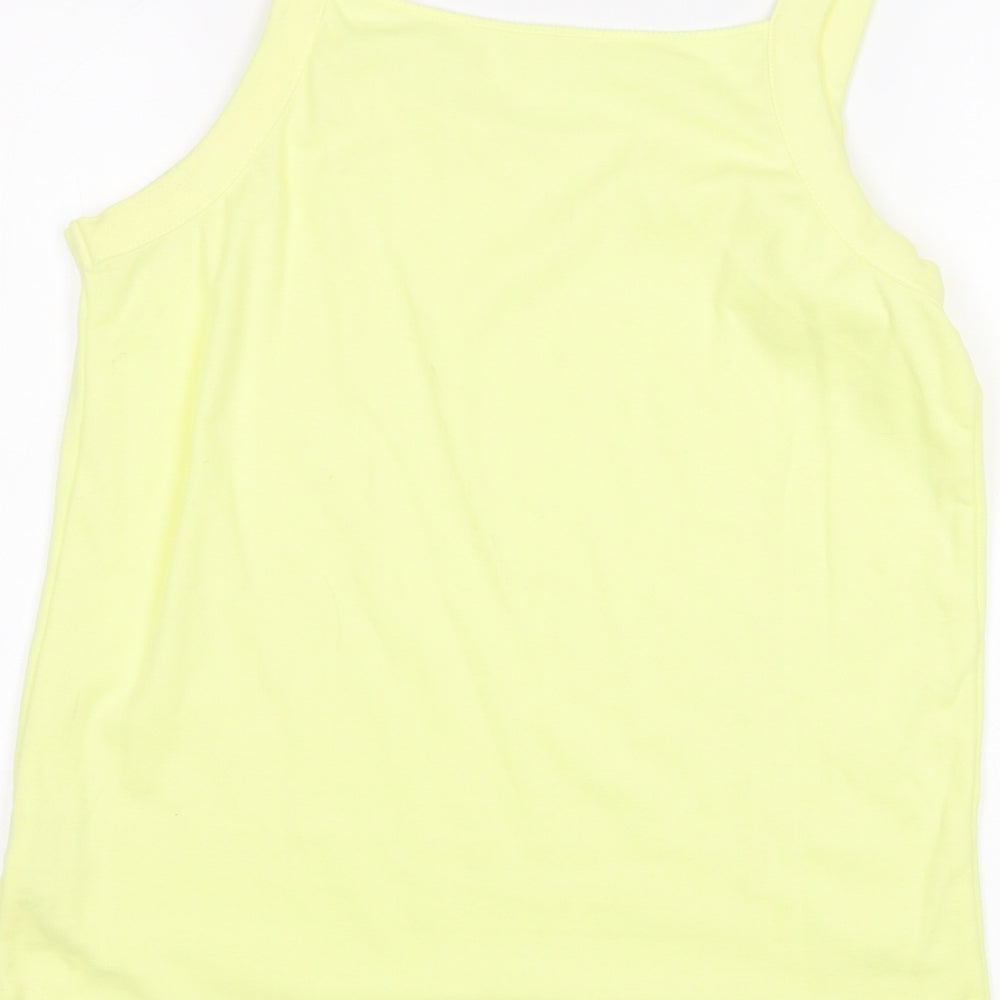 BM Womens Yellow Basic Tank Size M