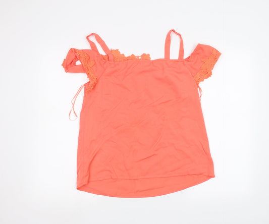 Oasis Womens Pink Basic T-Shirt Size 14